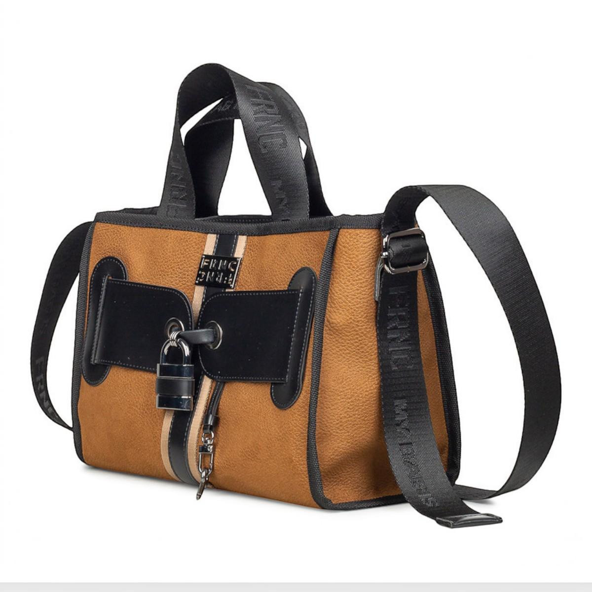 FRNC FRANCESCO Τσάντα Γυναικεία Χειρός-Ώμου Interlock Tote BAG 1838 TB Ταμπά - Image 2