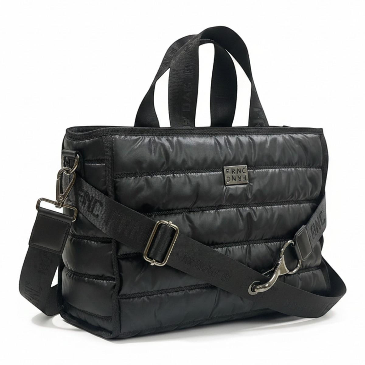 FRNC FRANCESCO Τσάντα Γυναικεία Χειρός-Ώμου Large Soho Tote Bag 1466 BLK Μαύρο - Image 2