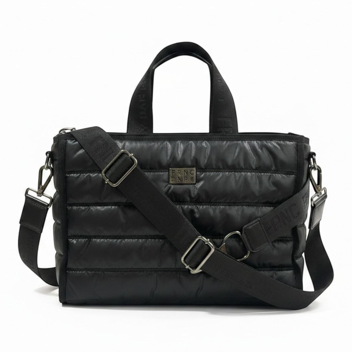FRNC FRANCESCO Τσάντα Γυναικεία Χειρός-Ώμου Large Soho Tote Bag 1466 BLK Μαύρο - Image 4