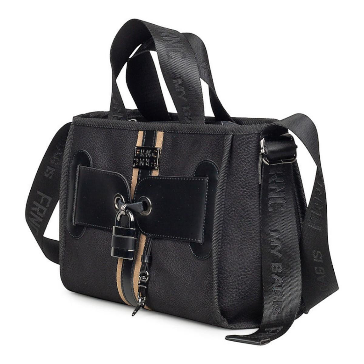 FRNC FRANCESCO Τσάντα Γυναικεία Χειρός-Ώμου Interlock Tote BAG 1838 BLK Mαύρο - Image 2