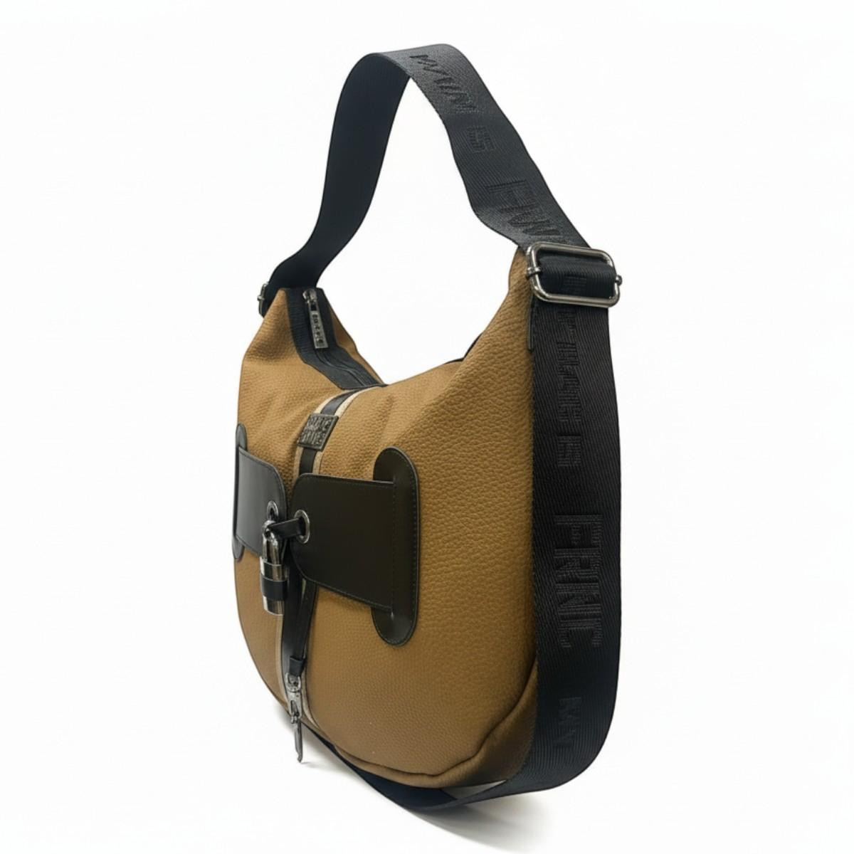 FRNC FRANCESCO Τσάντα Γυναικεία Χειρός-Ώμου Interlock MOON BAG 1837 TB Ταμπά - Image 4